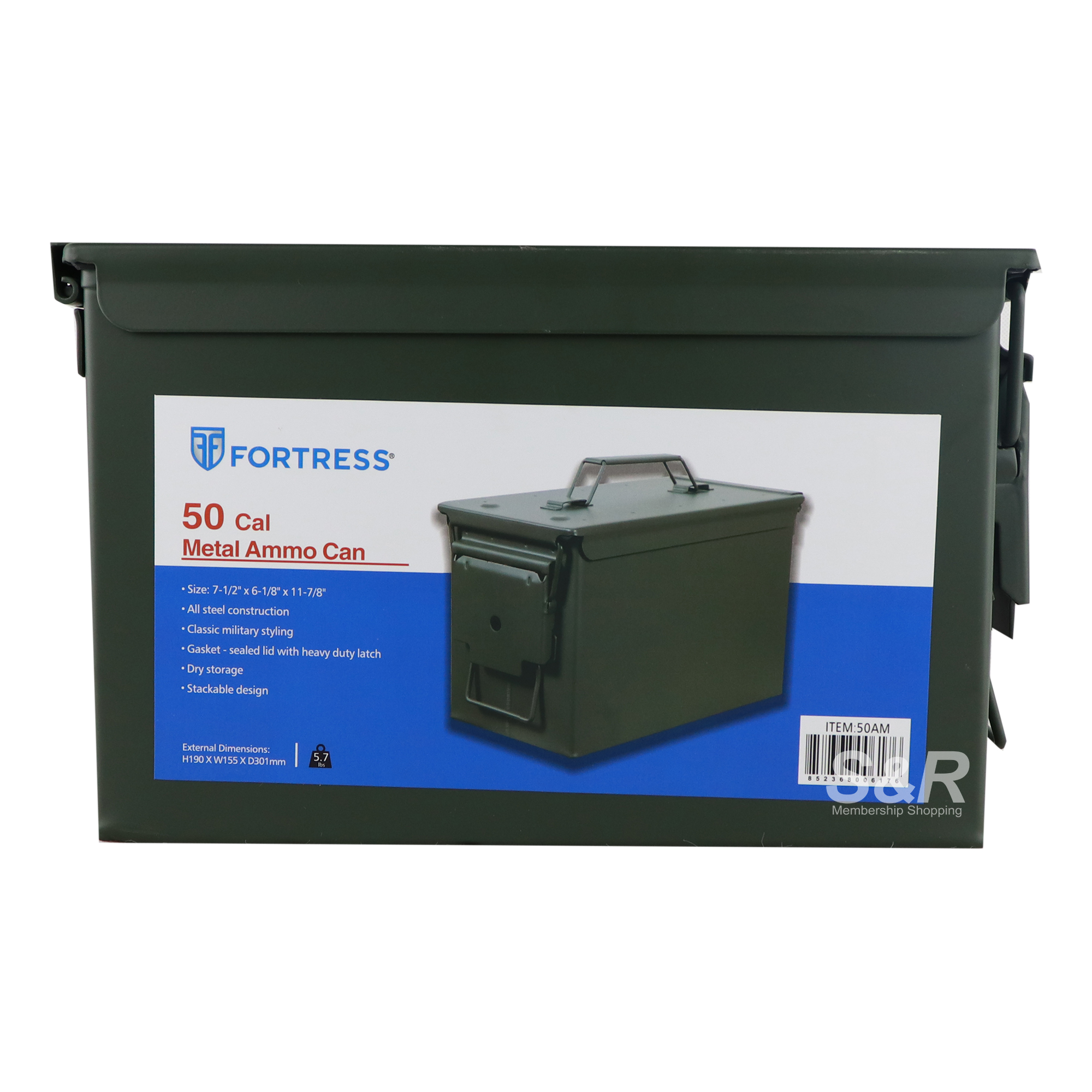 Fortress 50 Caliber Metal Ammo Can 1pc